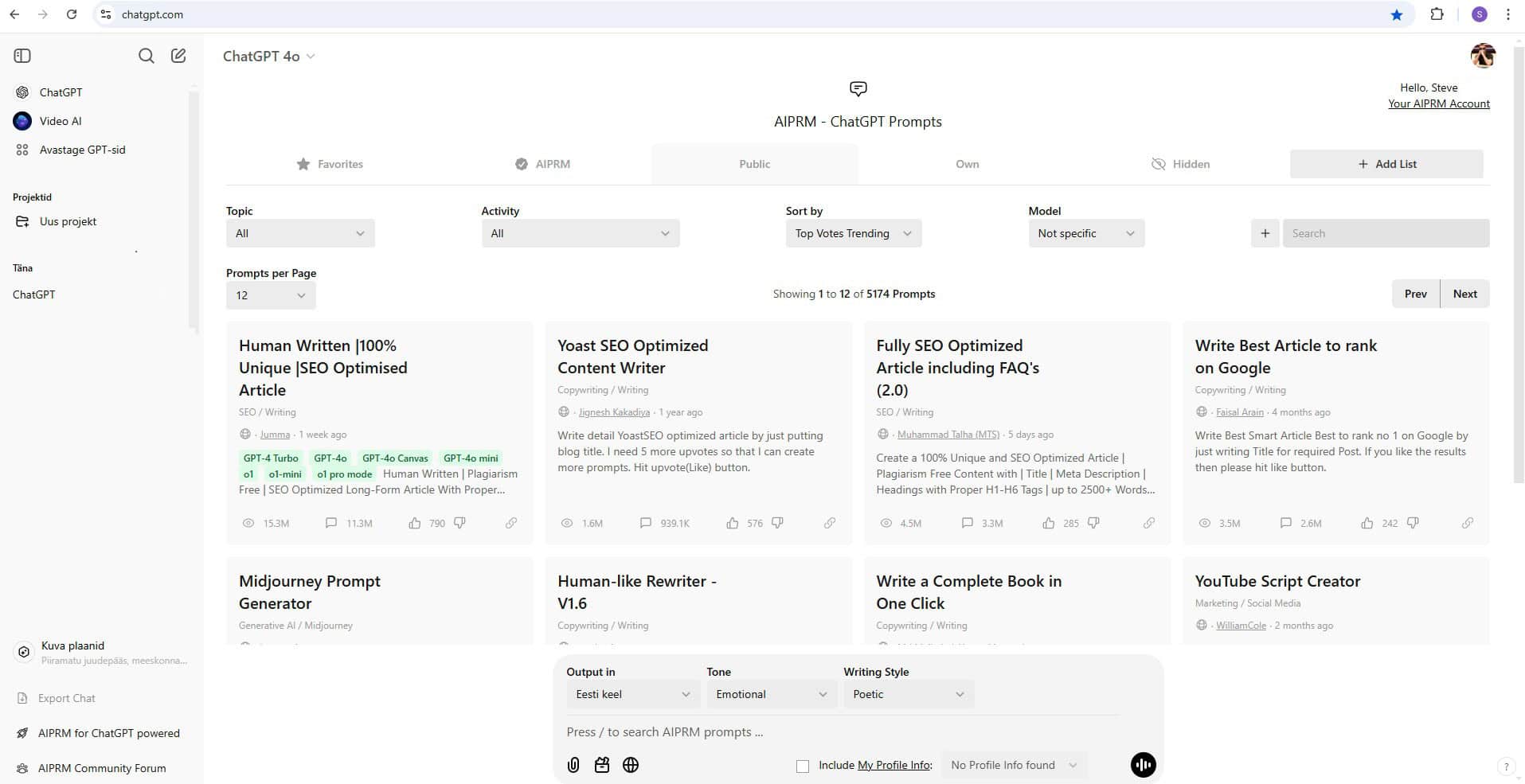 AIPRM laiendus AIPRM laiendus